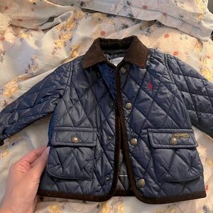 NWOT polo Ralph Lauren - Baby - Quilted Water-Repellent, Navy Blue Jacket: 6m